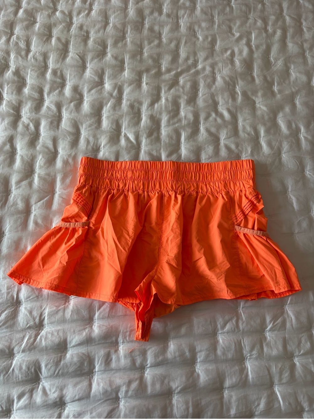 FP Movement by Free People Neon Orange Athletic Flare Shorts